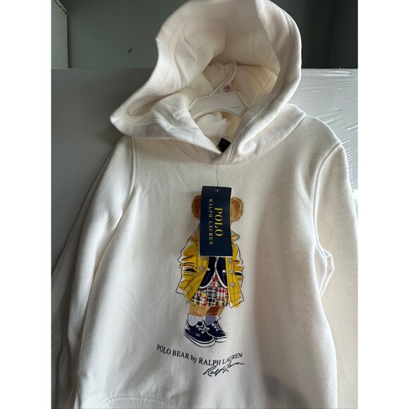 NWT POLO RALPH LAUREN  Girls 5 6X,6, POLO Bear SweatER  KID  FLEECE  HOODIE NEW - Picture 4 of 6